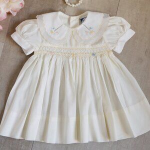 RARE Yellow Smocked Heirloom Dress Hand Embroidery 6 Months LIKE NEW GORGEOUS!